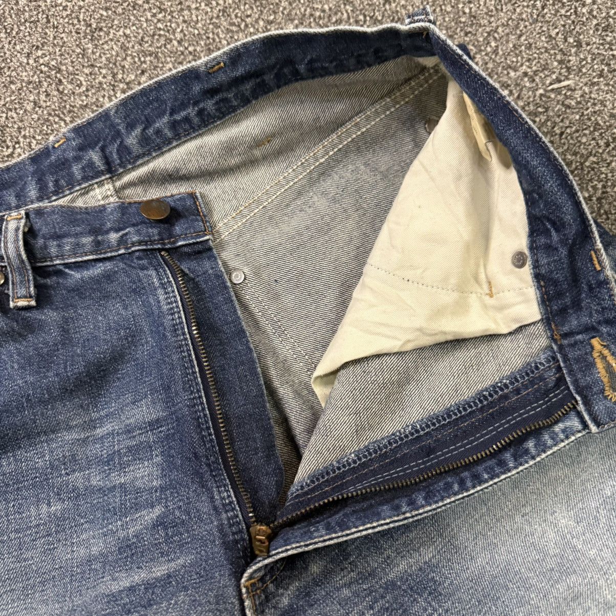 Wrangler Vintage Wideleg Wrangler Blue Bell Selvedge Aging Wash Denim Size US 32 / EU 48 - 14 Thumbnail