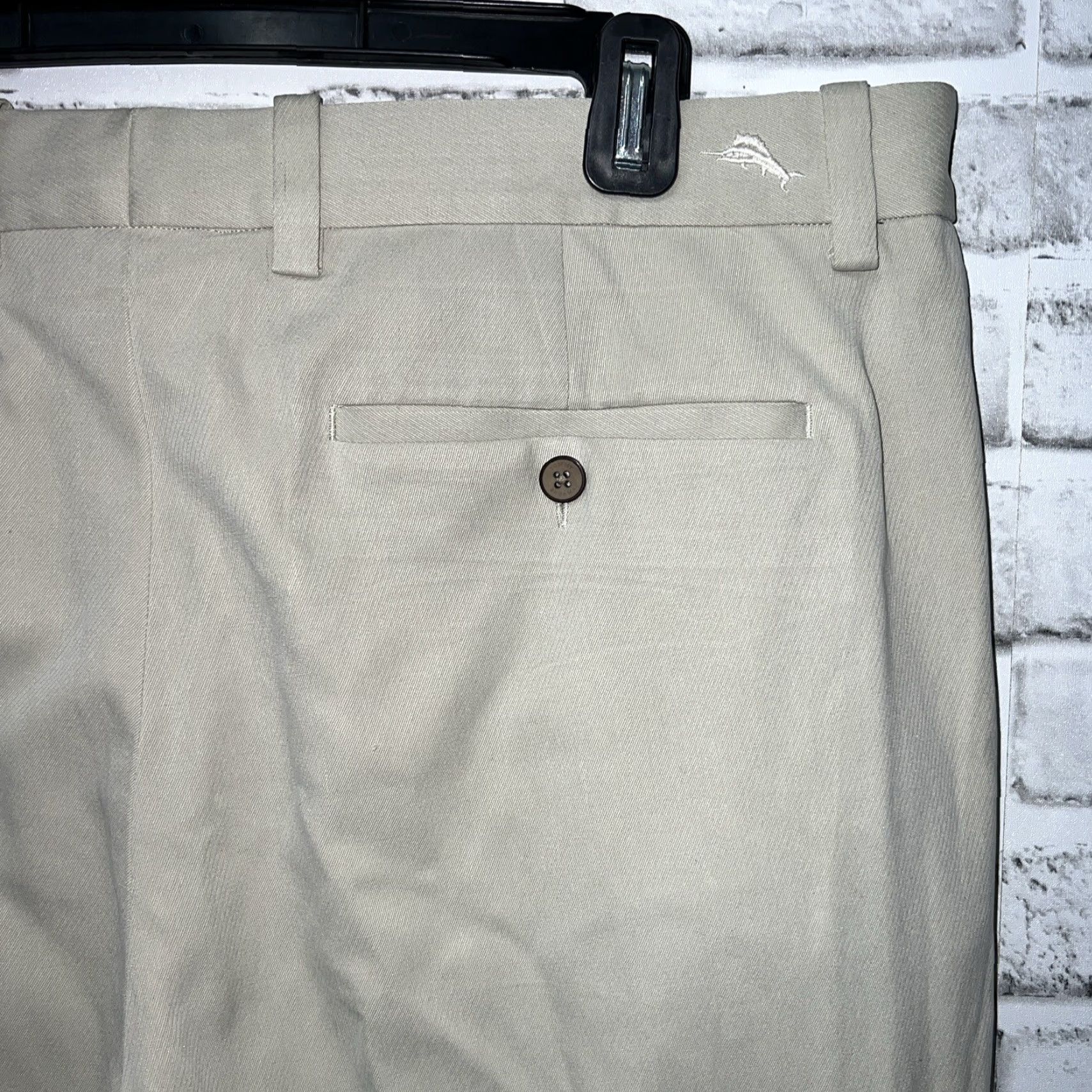 Tommy Bahama Tommy Bahama Pants Mens Casual Beige Chino 35x30 Regular Size 35 Beige Mens Size US 35 - 3 Thumbnail