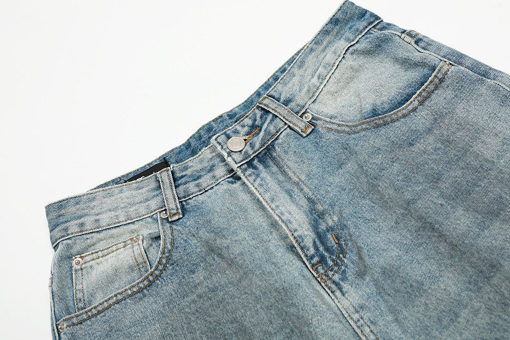 Vintage American retro wide-leg loose distressed jeans for men Size US 32 / EU 48 - 3 Thumbnail