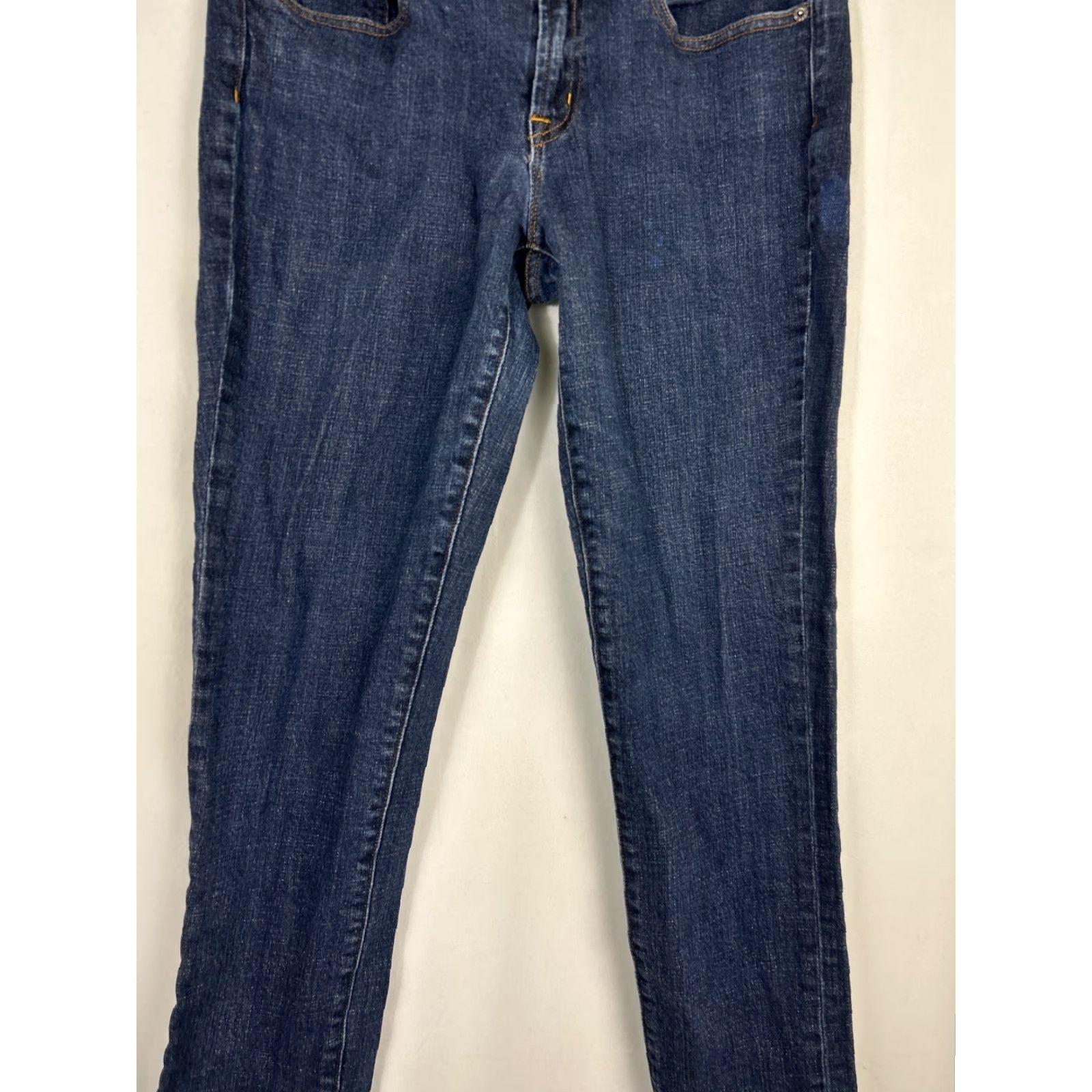 J.Crew J.CREW Jeans Womens 32x27 Toothpick Dark Wash Blue Denim Mid Rise Stretch Size 24" / US 00 / IT 34 - 3 Thumbnail