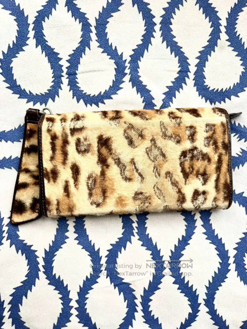 Vivienne Westwood Vivienne Westwood Leopard Print Velvet Heart Arrow Wallet Size ONE SIZE - 4 Thumbnail