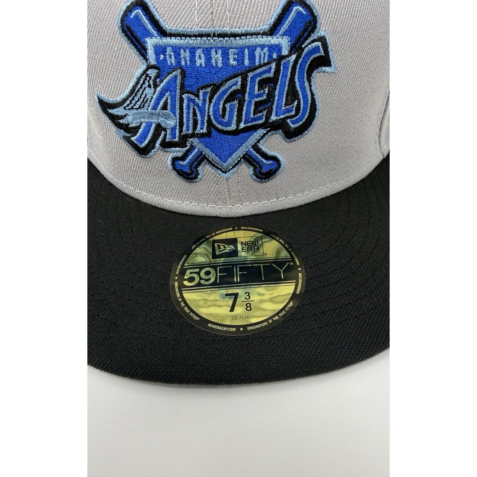 New Era New Era Anaheim Angels 40th Fitted Hat Size 7 3/8 Gray/Navy Size ONE SIZE - 9 Thumbnail