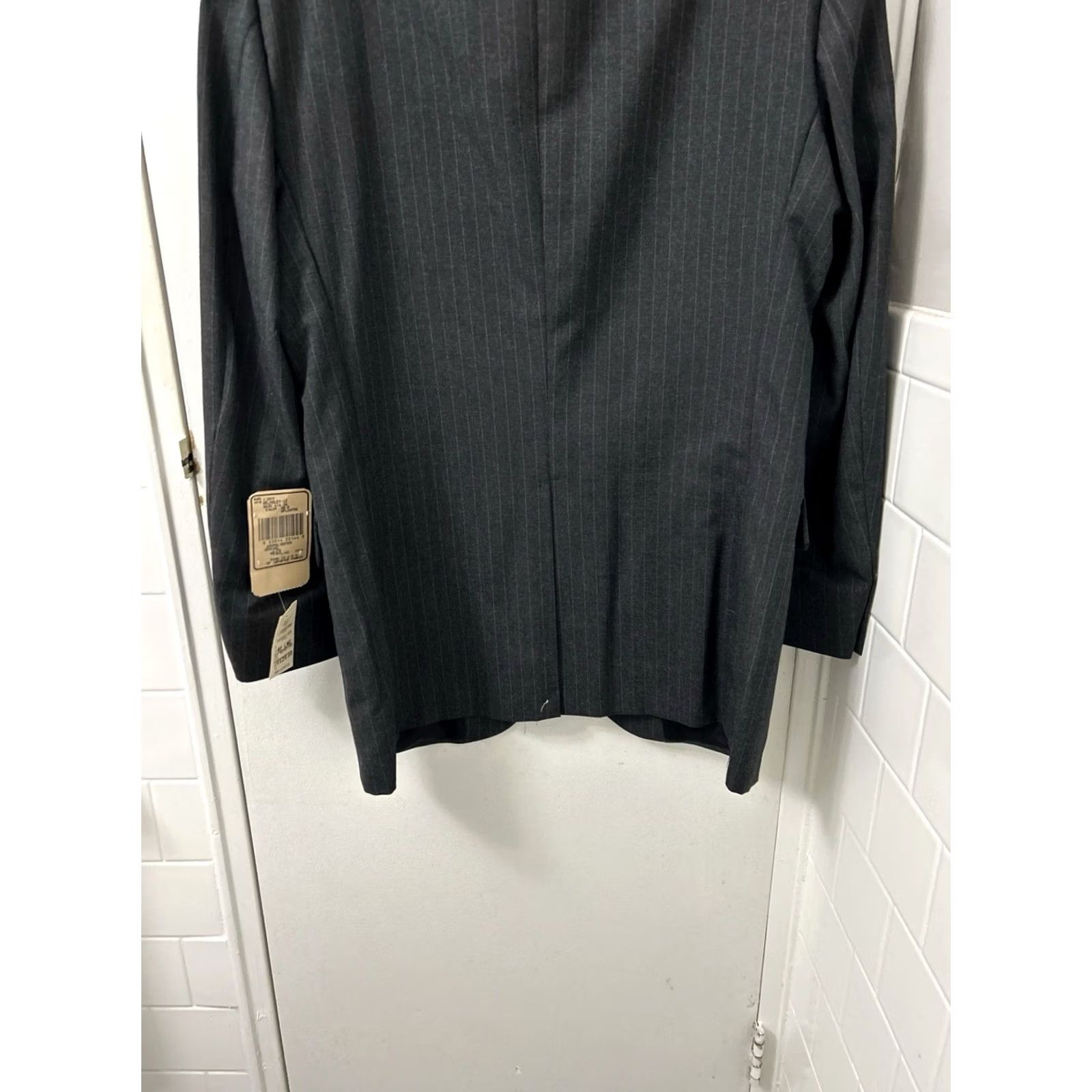 Vintage VINTAGE Brooke & Deane Blazer Mens 40 Gray Pinstripe Wool Jacket Made in USA NWT Blazer Jeans? Size 40R - 7 Thumbnail
