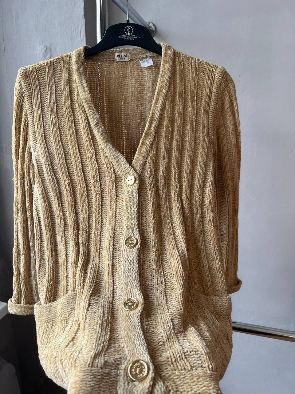 Celine VINTAGE CELINE PARIS BUTTON WOMEN CLASSIC KNIT CARDIGAN Sz44 Size M / US 6-8 / IT 42-44 - 11 Thumbnail