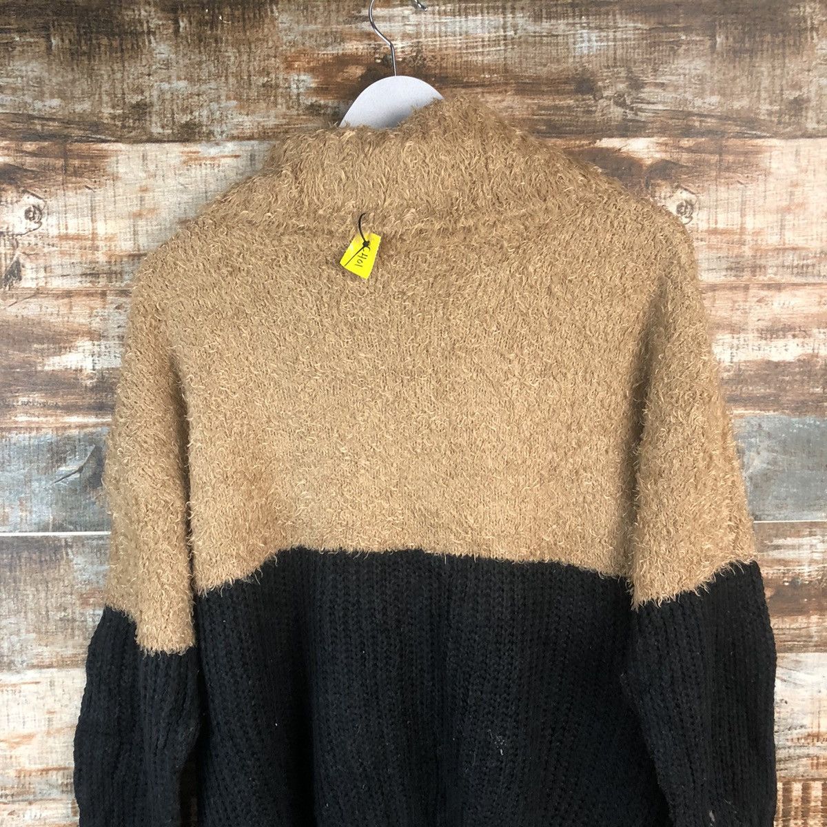 Japanese Brand DL Ingni Brown Black Mohair shaggy fur Knitwear #C401 Size M / US 6-8 / IT 42-44 - 13 Thumbnail