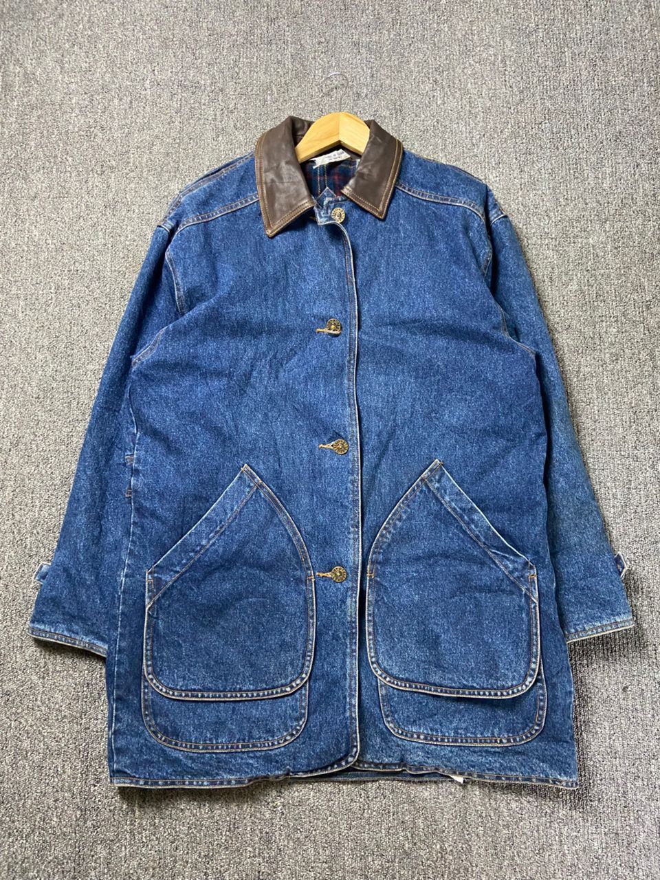 Japanese Brand Vintage OTELLO PELLE Denim Jacket (192) Size US S / EU 44-46 / 1 - 1 Thumbnail