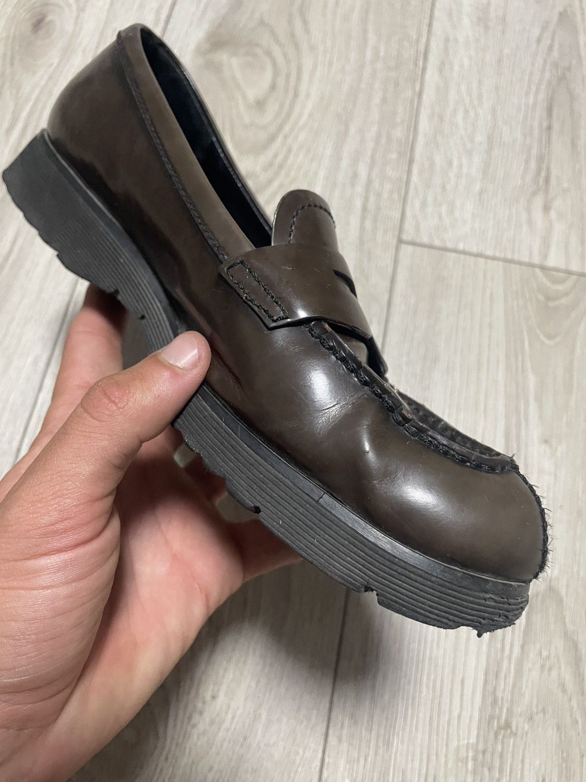 Prada × Vintage Vintage 00s Prada Spazzolato Leather Penny Loafer 3d5575 Size US 8 / IT 38 - 16 Thumbnail
