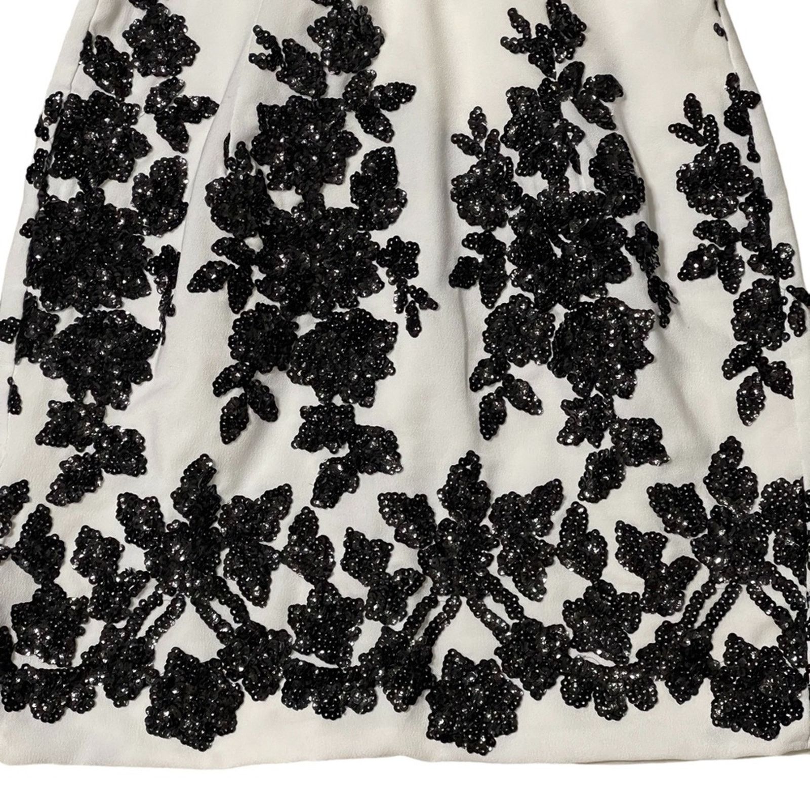 Dress the Population Dress The Population Codi White Sequin Floral Mini Dress Size XS / US 0-2 / IT 36-38 - 7 Thumbnail