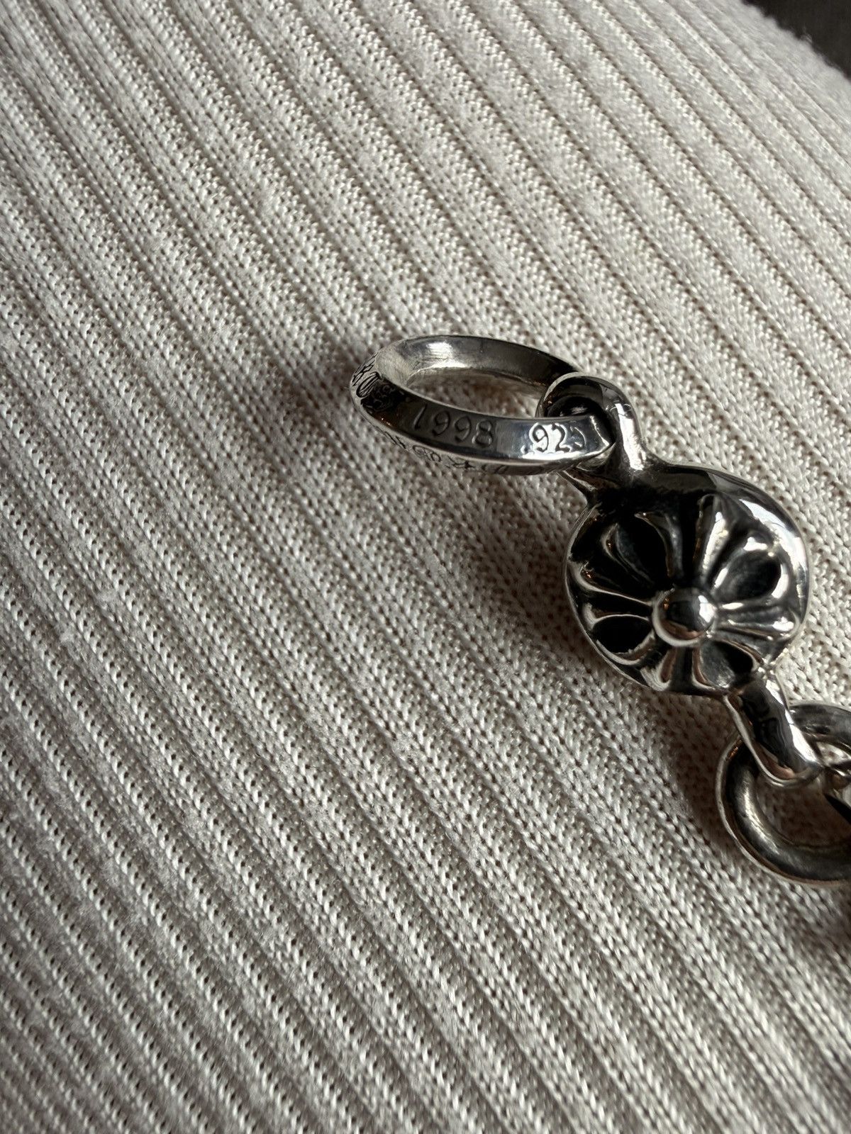 Chrome Hearts Chrome Hearts 1 Ball Tiny CH Cross Pendant + Ball Chain Size ONE SIZE - 6 Thumbnail