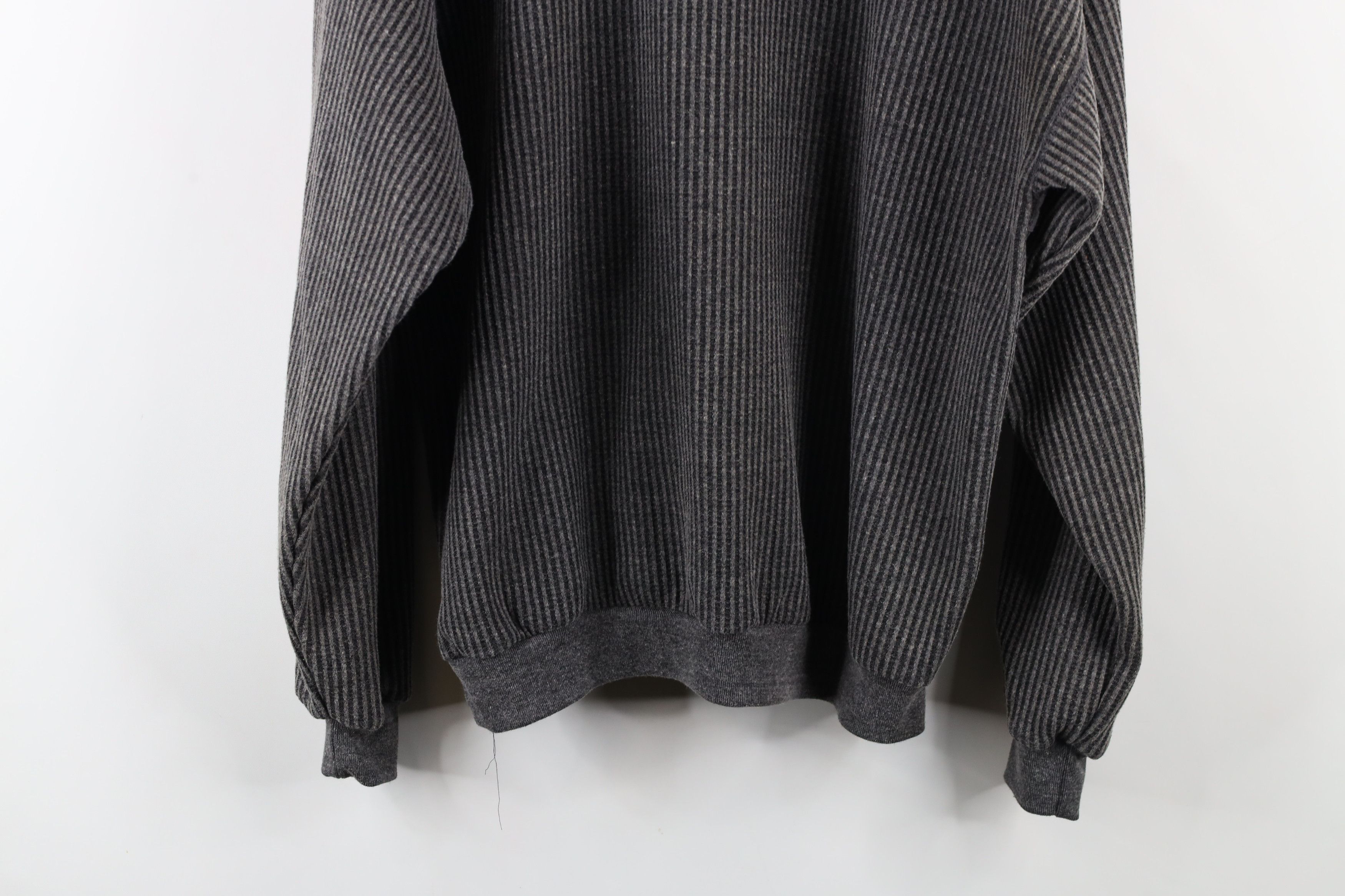 Vintage Vintage 90s Streetwear Ribbed Knit Pullover Long Sleeve Polo Size US L / EU 52-54 / 3 - 9 Thumbnail