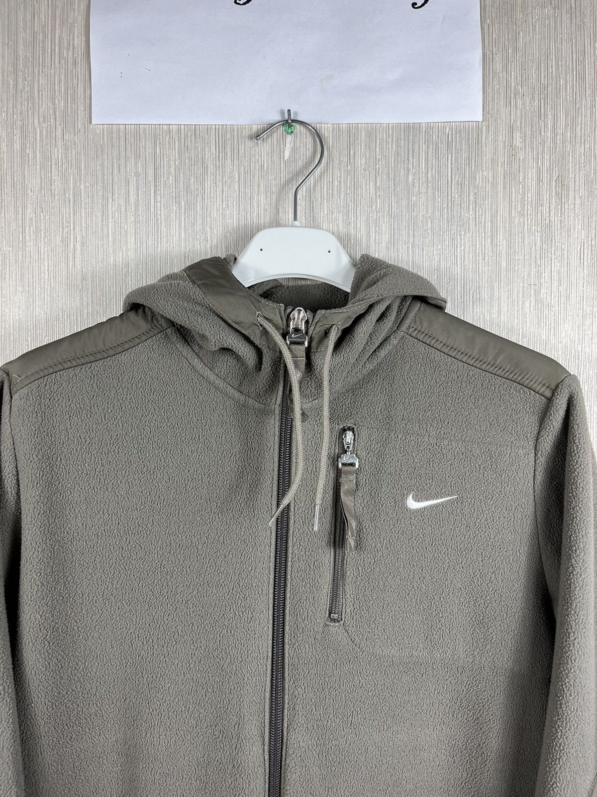 Nike × Vintage Vintage Nike y2k zip ninja fleece sherpa sweatshirt hoodie Size S / US 4 / IT 40 - 5 Thumbnail
