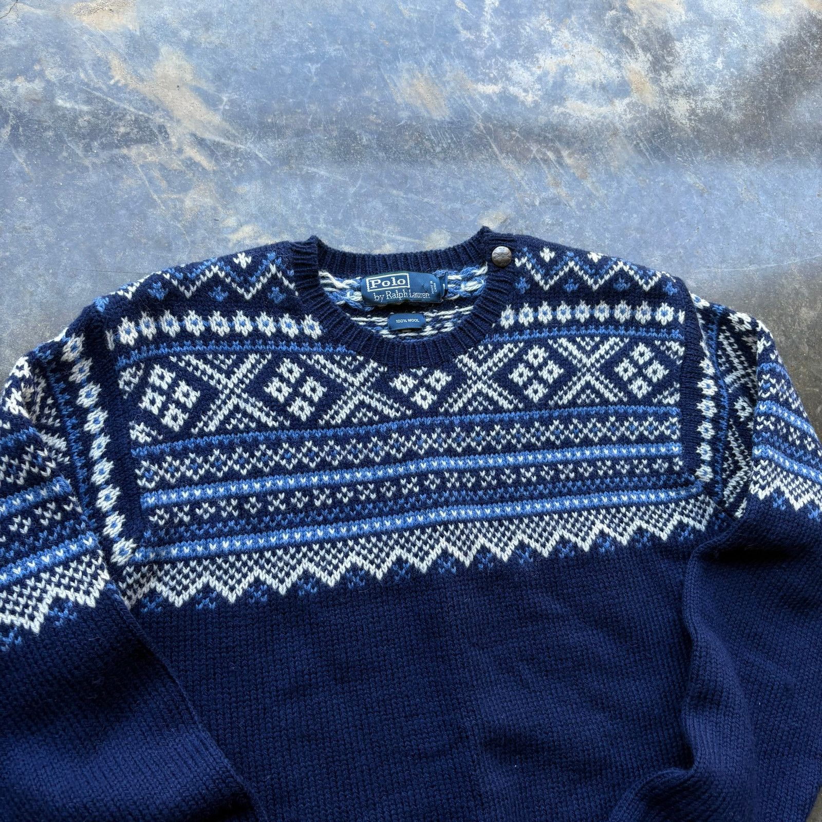Polo Ralph Lauren Vintage Polo Ralph Lauren Knit Winter Sweater Size US M / EU 48-50 / 2 - 2 Thumbnail