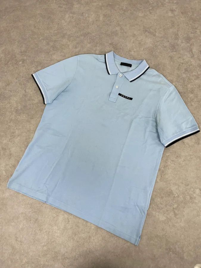 Prada SS2022 Prada Baby Blue Polo Shirt Size US M / EU 48-50 / 2 - 4 Thumbnail