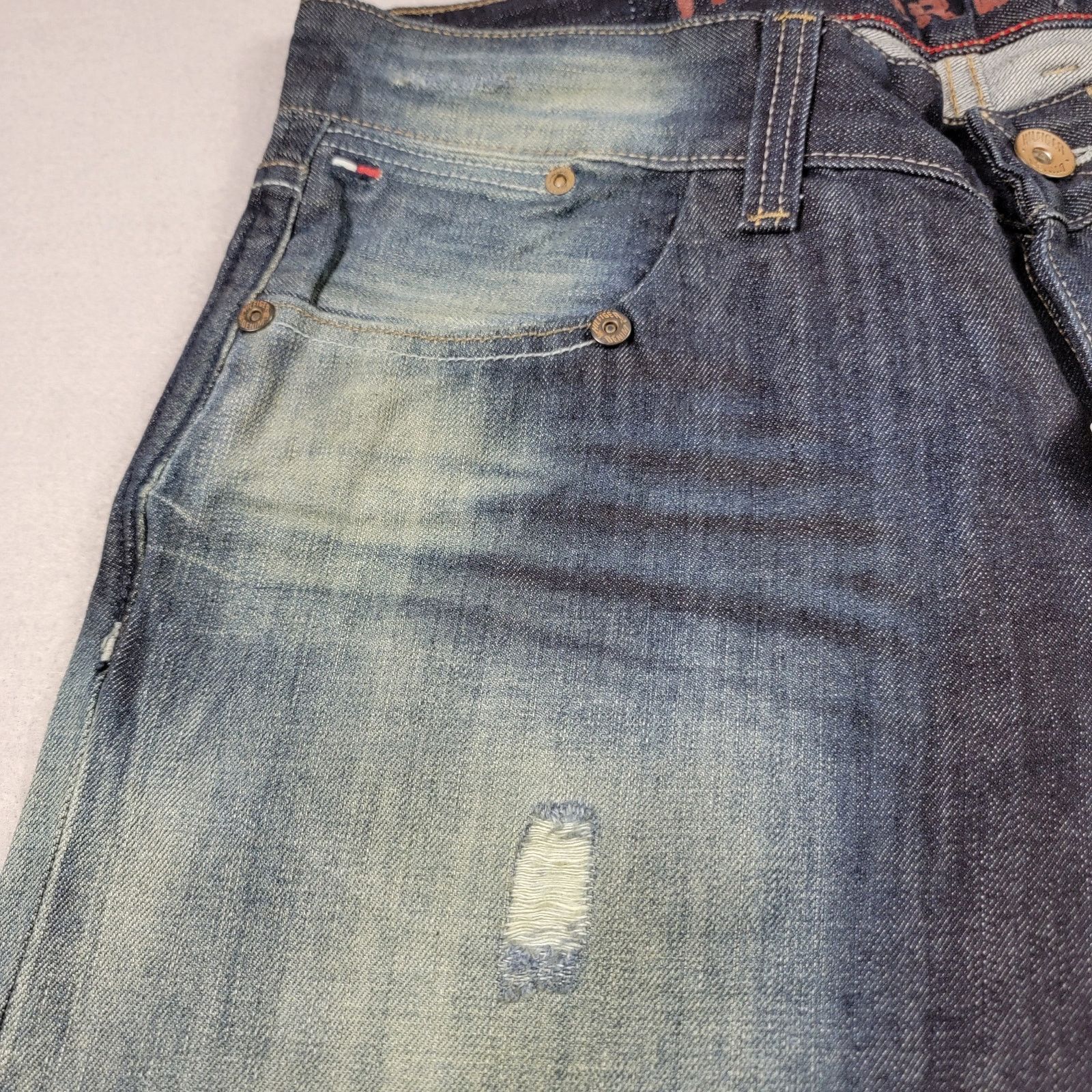 Tommy Hilfiger Tommy Hilfiger Denim Destruction Abrasion Blue Mens Sz 36x32 Size US 36 / EU 52 - 6 Thumbnail