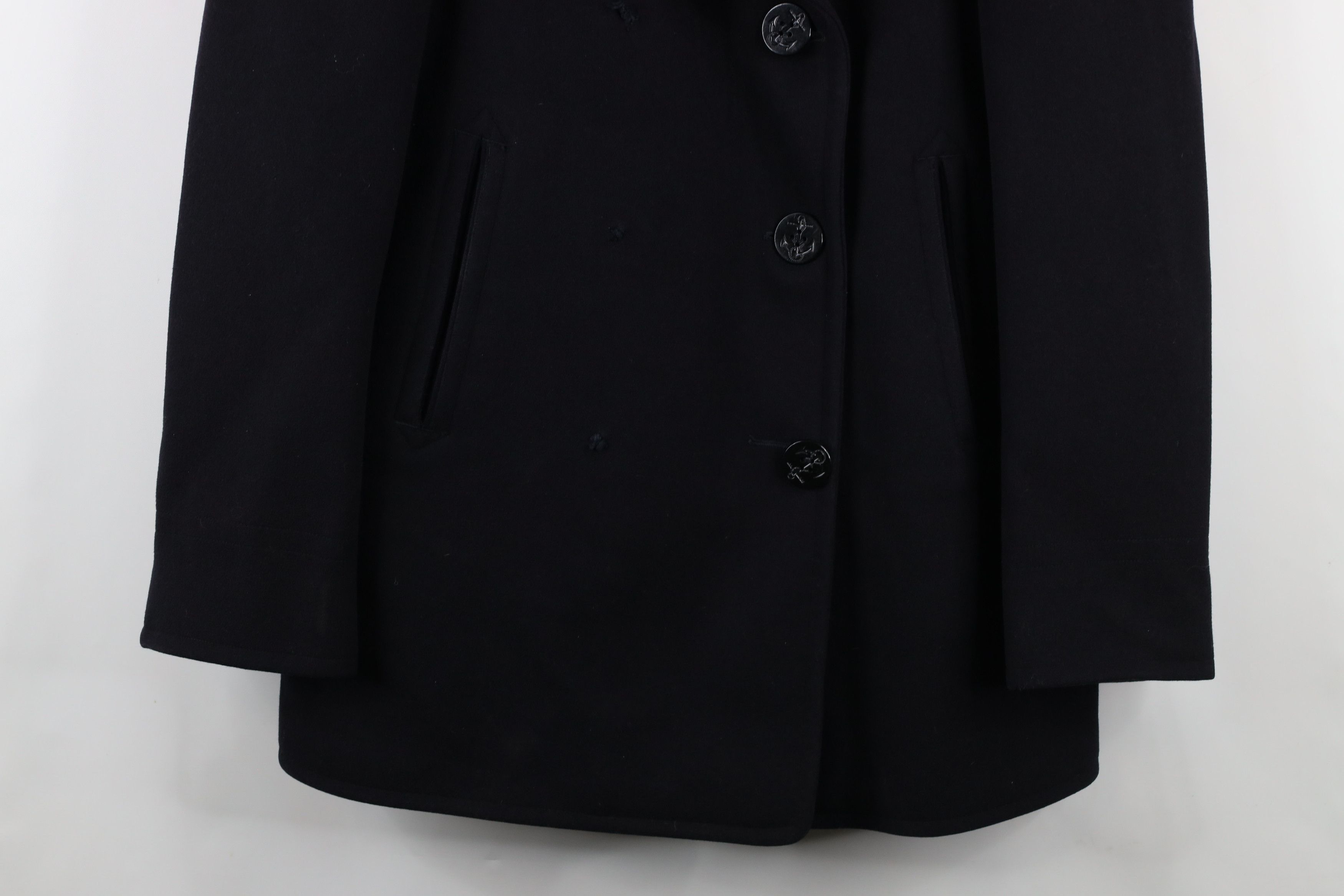 Vintage Vintage 40s World War II WWII Peacoat Jacket Blue USA USNR Size US XL / EU 56 / 4 - 3 Thumbnail