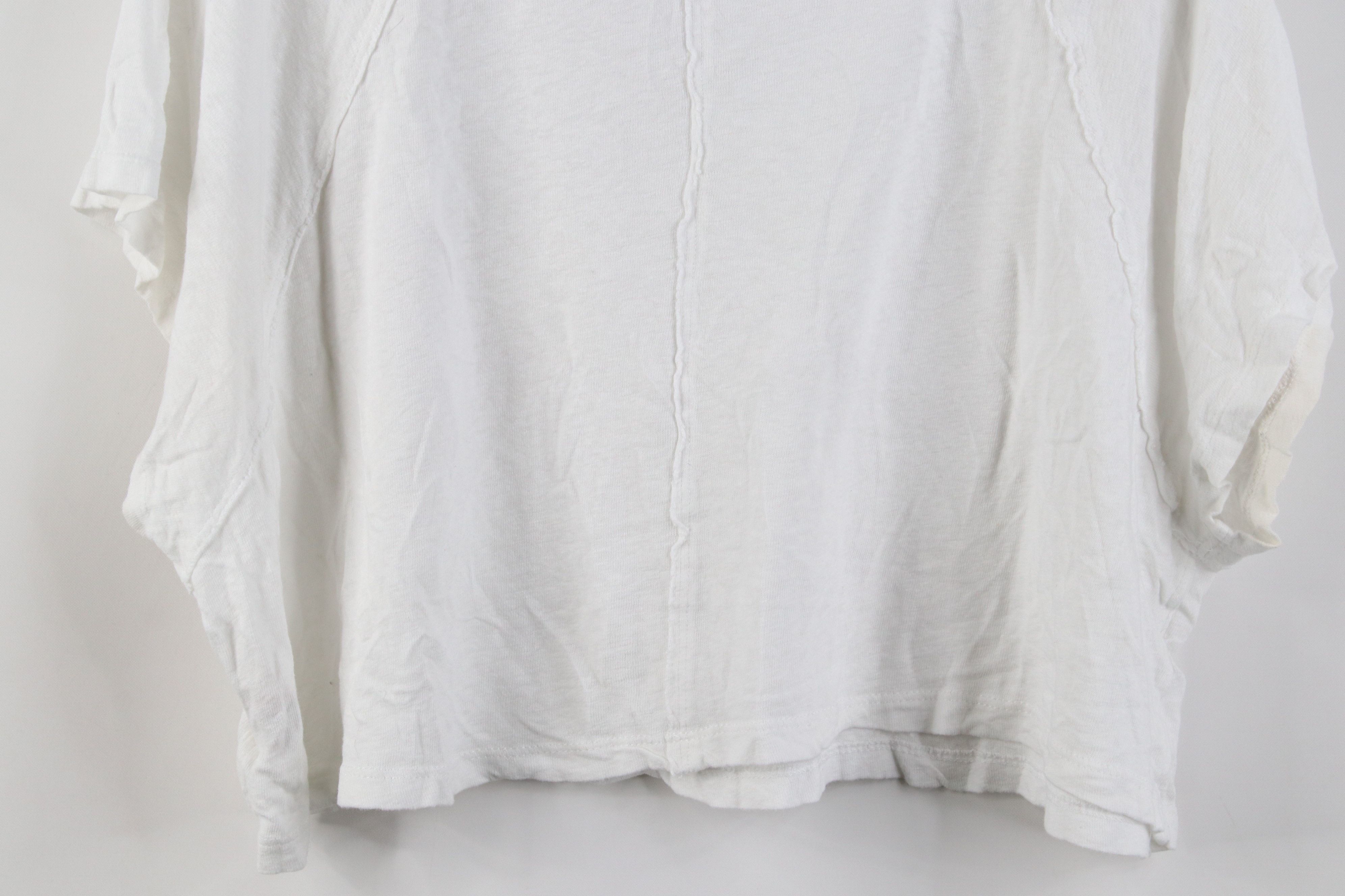 Free People Free People Sheer Babydoll Linen Blend Boxy Fit T-Shirt Size XS / US 0-2 / IT 36-38 - 12 Thumbnail