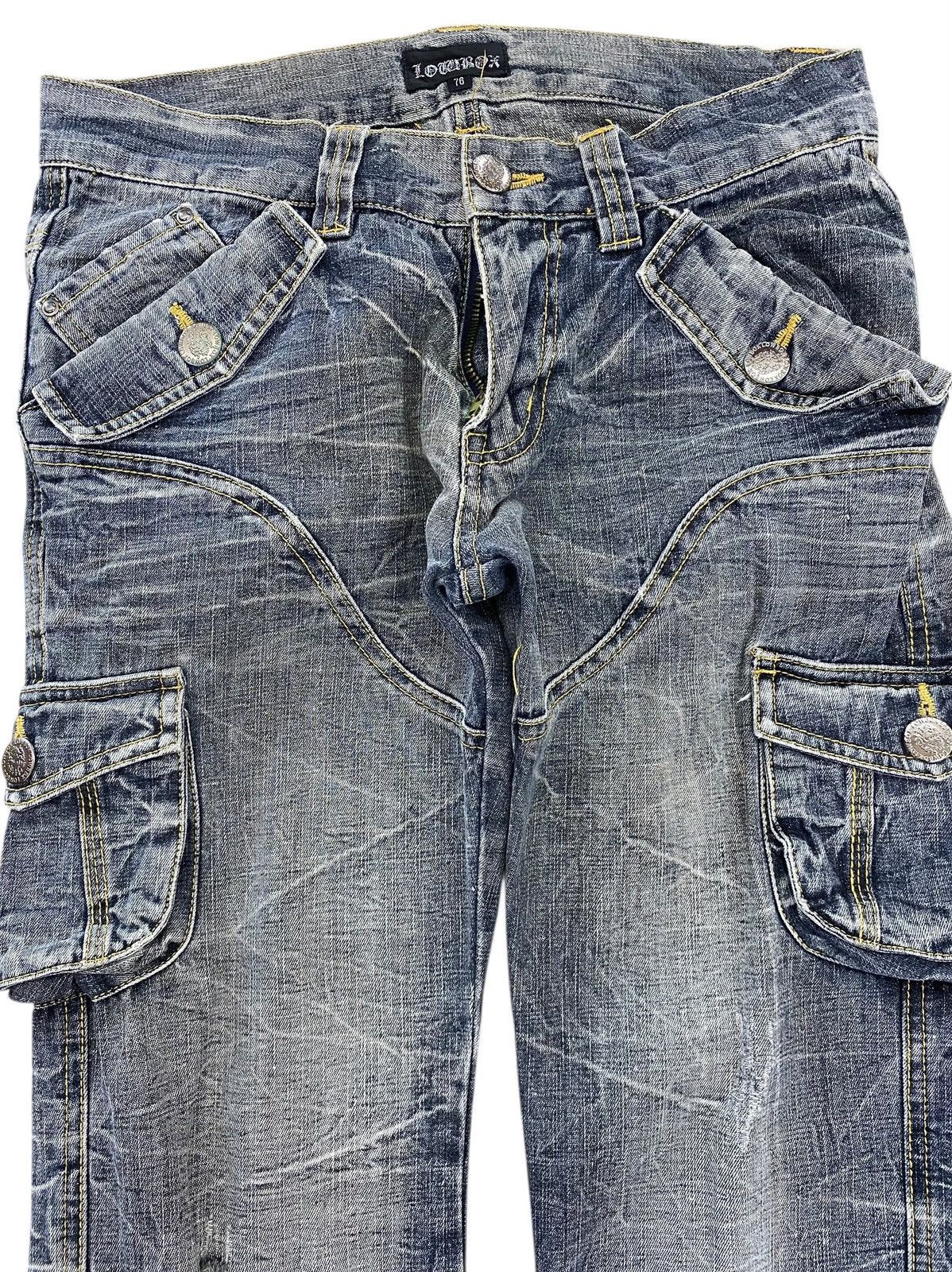 LOWBOX Lowbox Blue Cargo Denim Unique Design and Multiple Pockets Size US 30 / EU 46 - 2 Thumbnail