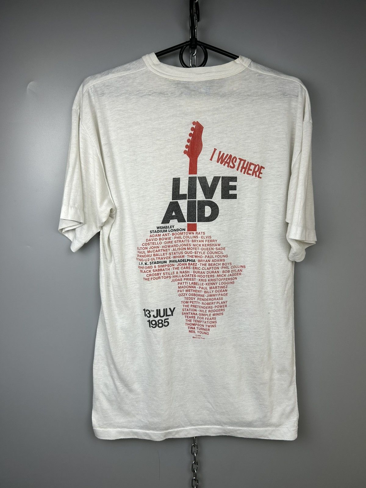 Band Tees × Vintage Vintage 1985 Live Aid The Global Jukebox T shirt Size US L / EU 52-54 / 3 - 2 Thumbnail