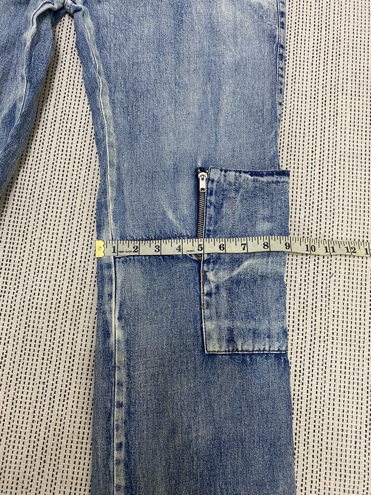 Japanese Brand × Vintage Mens Wide Leg Cargo Jean Stylish Baggy Pants for High Street Size US 30 / EU 46 - 15 Thumbnail