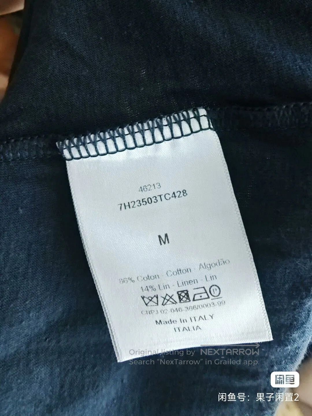 Dior Dior Navy Short Sleeve T-Shirt with Logo. Size US S / EU 44-46 / 1 - 4 Thumbnail
