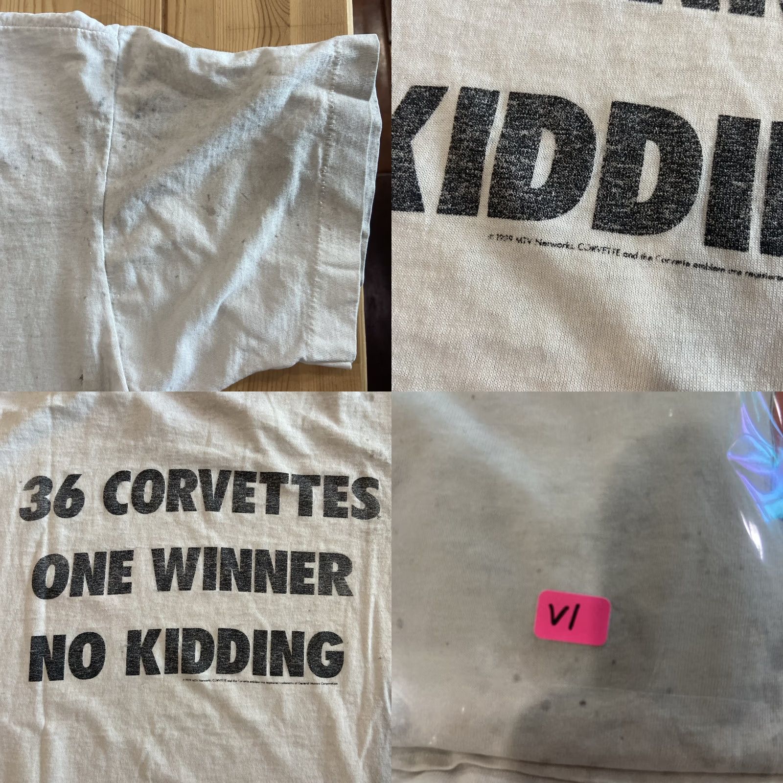 Vintage VINTAGE Corvette Collection Sweepstake Shirt Screenstar Large Shirt 1990s White 100% Cotton L MenWomens BoysGirls Mens Womens Size US L / EU 52-54 / 3 - 8 Thumbnail