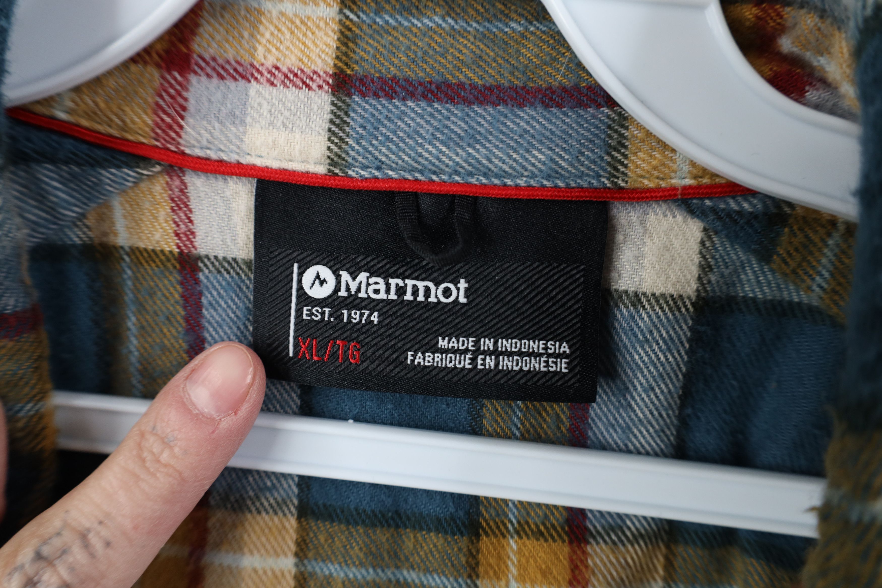 Marmot Marmot Button Collared Flannel Shirt Plaid Hiking Trekking Size US XL / EU 56 / 4 - 9 Thumbnail