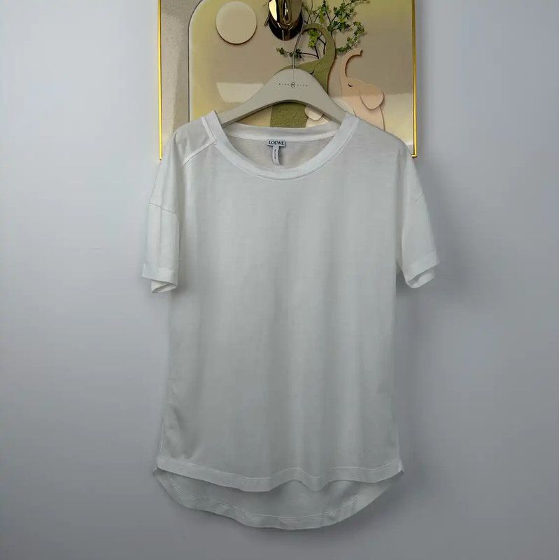 Loewe Loewe Summer White Cotton T-Shirt 0089 Size M / US 6-8 / IT 42-44 - 1 Thumbnail