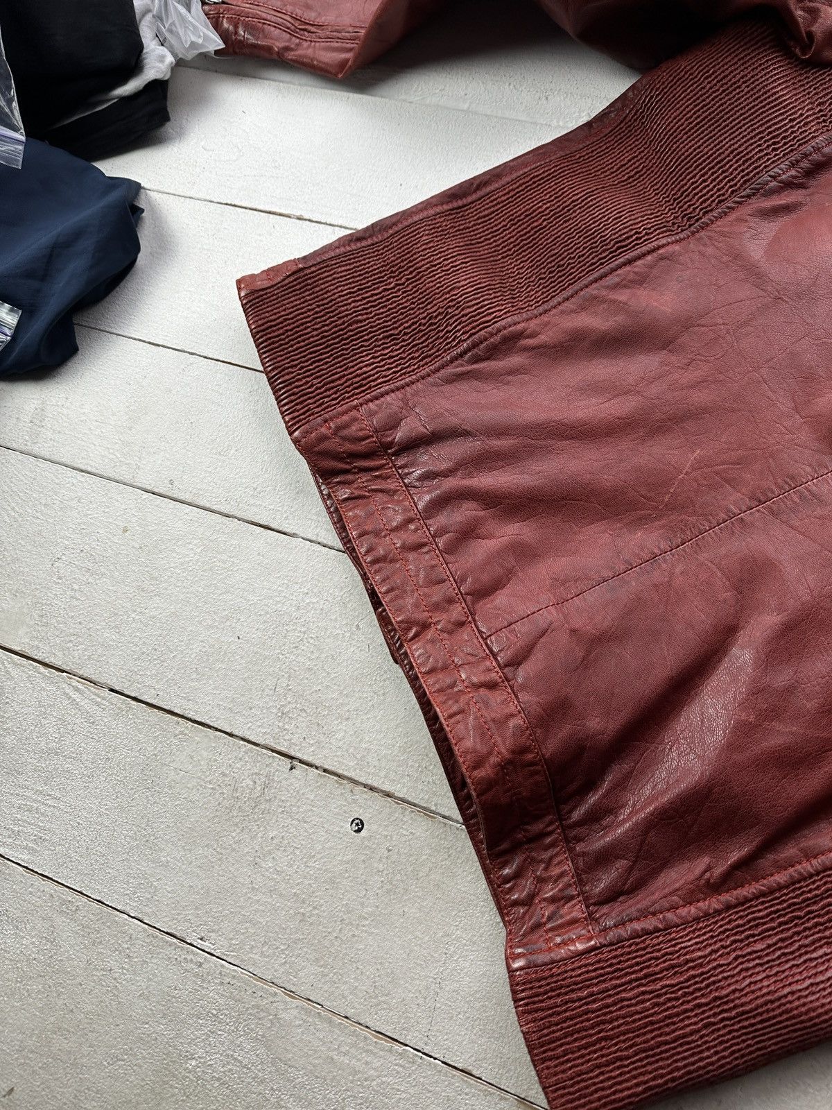 Gypsy 🚨VNTG LEATHER JACKET AVANT GARDE ASYMMETRICAL BROWN MOTO Size US XL / EU 56 / 4 - 13 Thumbnail