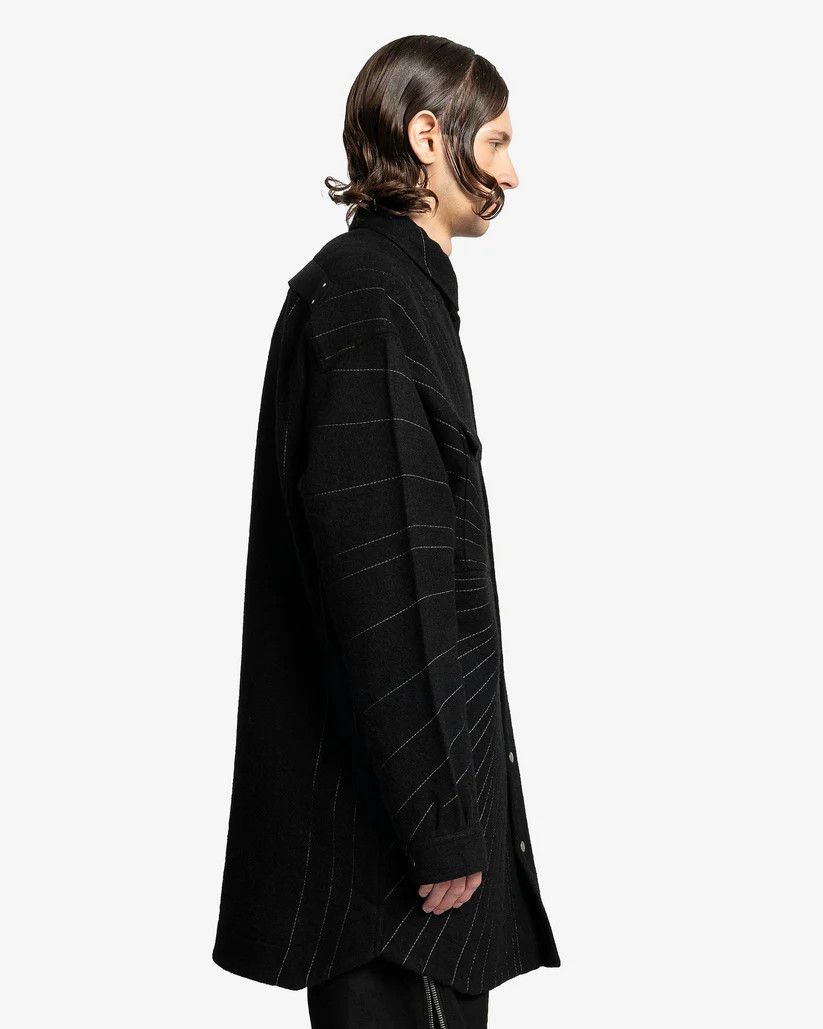 Rick Owens o1s1v1r1oon0925 Oversized Outershirt in Black Size US L / EU 52-54 / 3 - 2 Thumbnail