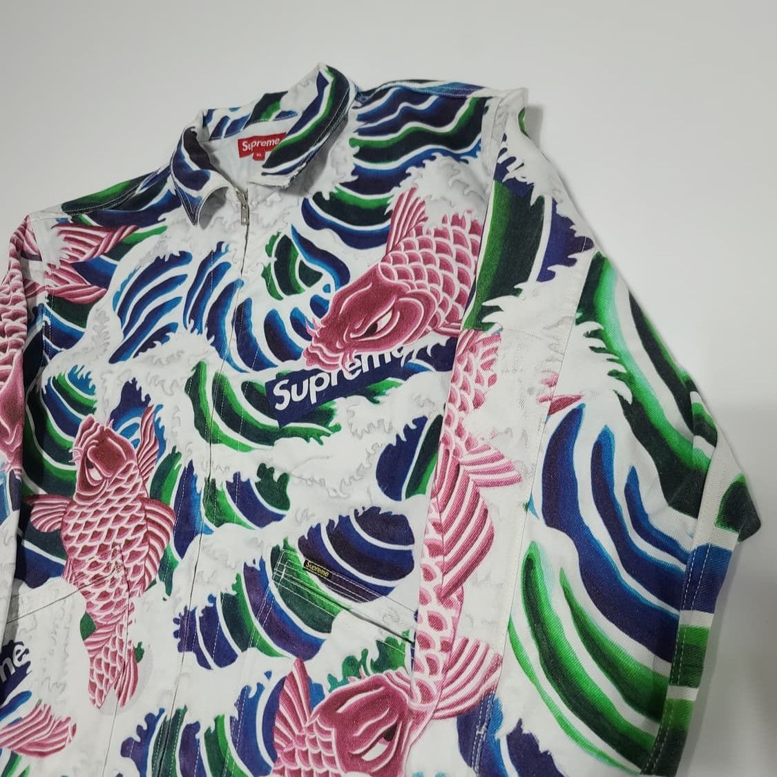 Supreme Supreme 20SS Waves and Carp Work Jacket Size US XL / EU 56 / 4 - 4 Thumbnail