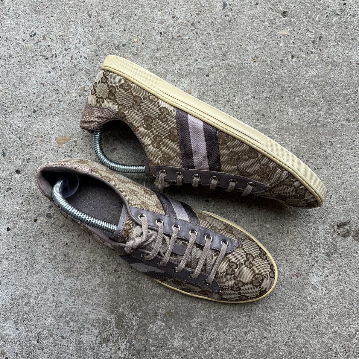 Designer × Gucci Gucci 39 1/2 Monogram ace trainer women Sneakers logomania Size US 9.5 / IT 39.5 - 2 Thumbnail