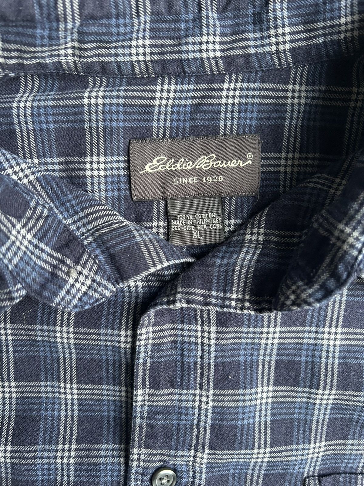 Eddie Bauer Vintage 90’s/Y2K Eddie Bauer Plaid Flannel Size US XL / EU 56 / 4 - 2 Thumbnail