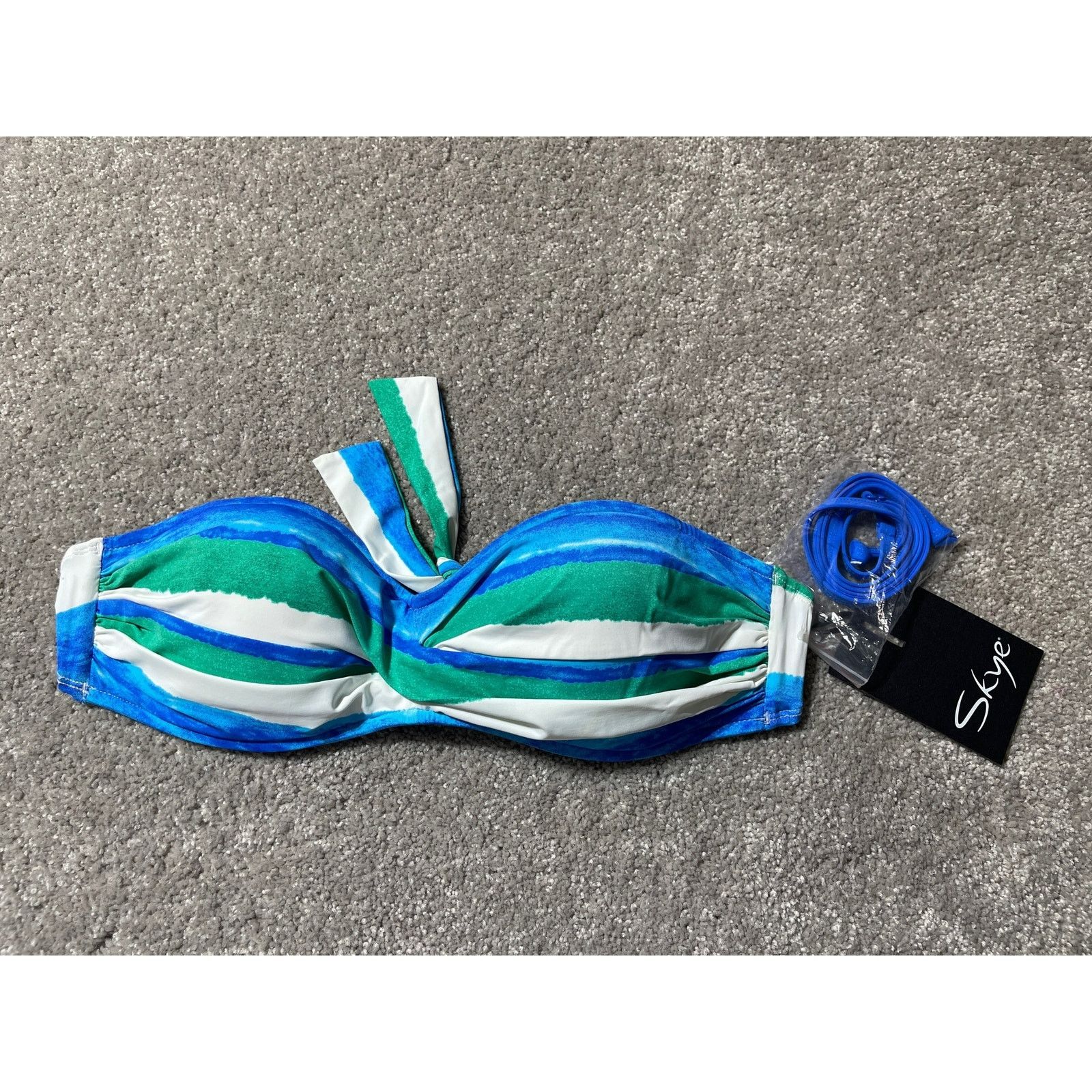 Other Skye Swim Bikini Top Womens S Blue Removable Bra Padding Size S / US 4 / IT 40 - 9 Thumbnail