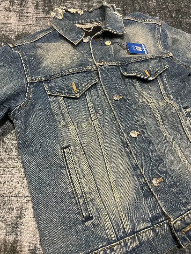 Balenciaga Balenciaga Blue Coke Logo Denim Jacket Size US S / EU 44-46 / 1 - 5 Thumbnail