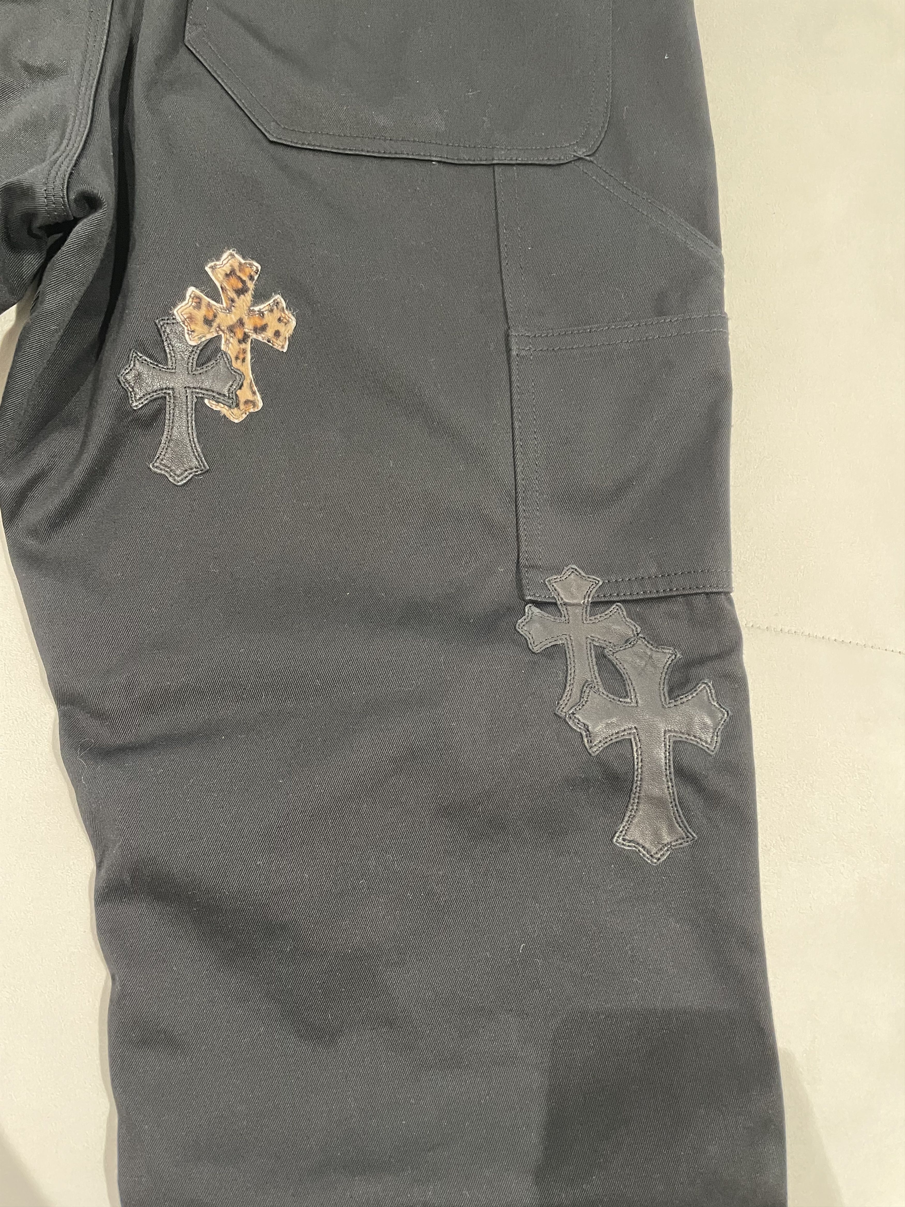 Chrome Hearts Chrome Hearts Leopard Black Cross Leather Patch Jeans Size US 36 / EU 52 - 17 Thumbnail
