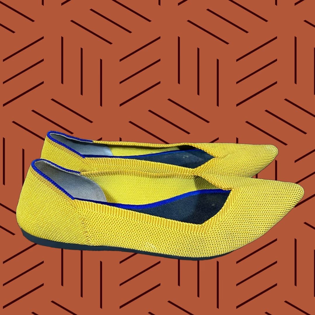 Rothy's Rothy’s Womens 8.5 Yellow Ballet Flat Workwear Casual Authentic Flat Shoes Women’s Size US 6 / IT 36 - 1 Thumbnail