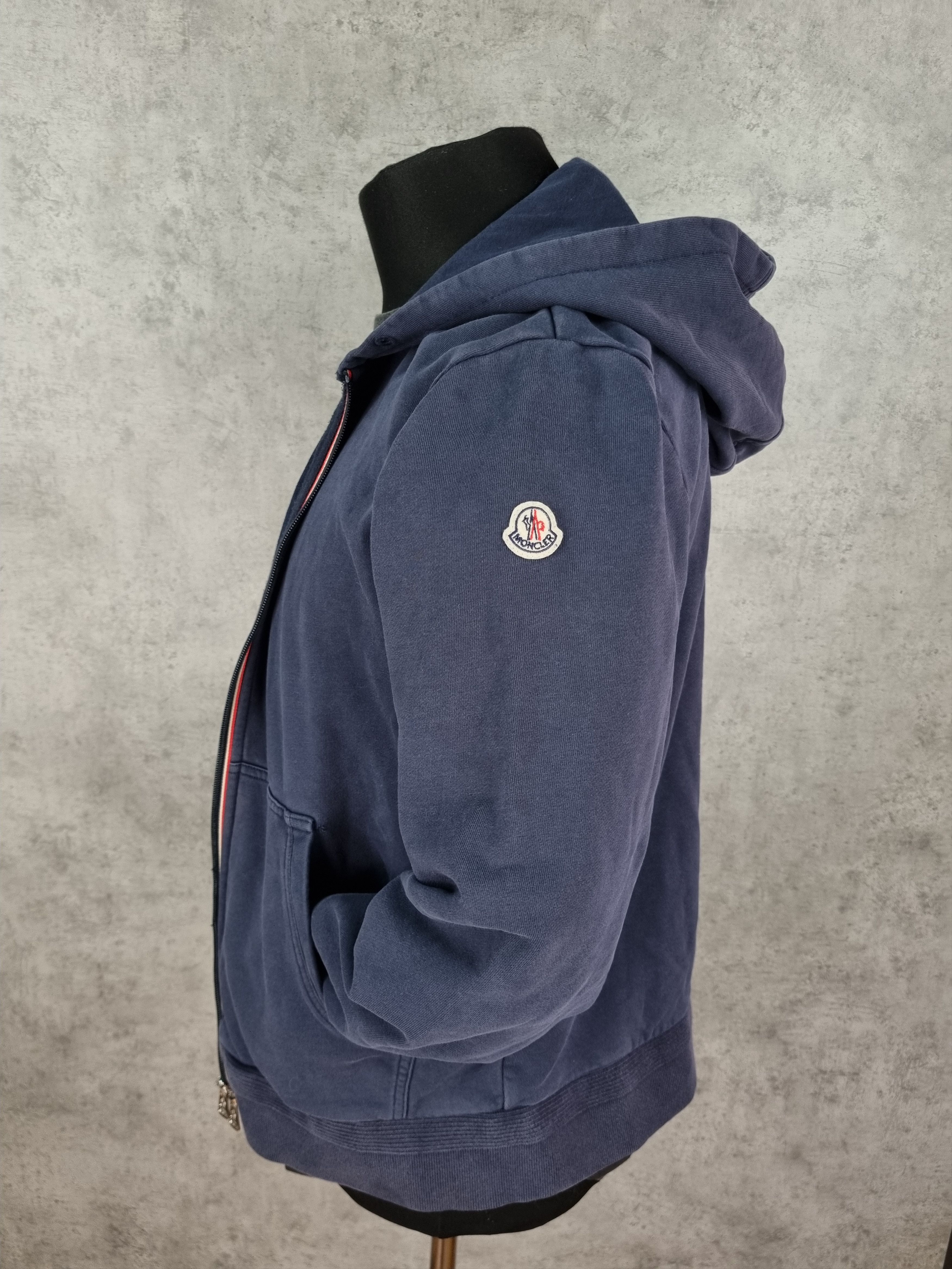 Moncler × Vintage Faded Moncler Knitted Zip Up Hoodie Size US M / EU 48-50 / 2 - 3 Thumbnail