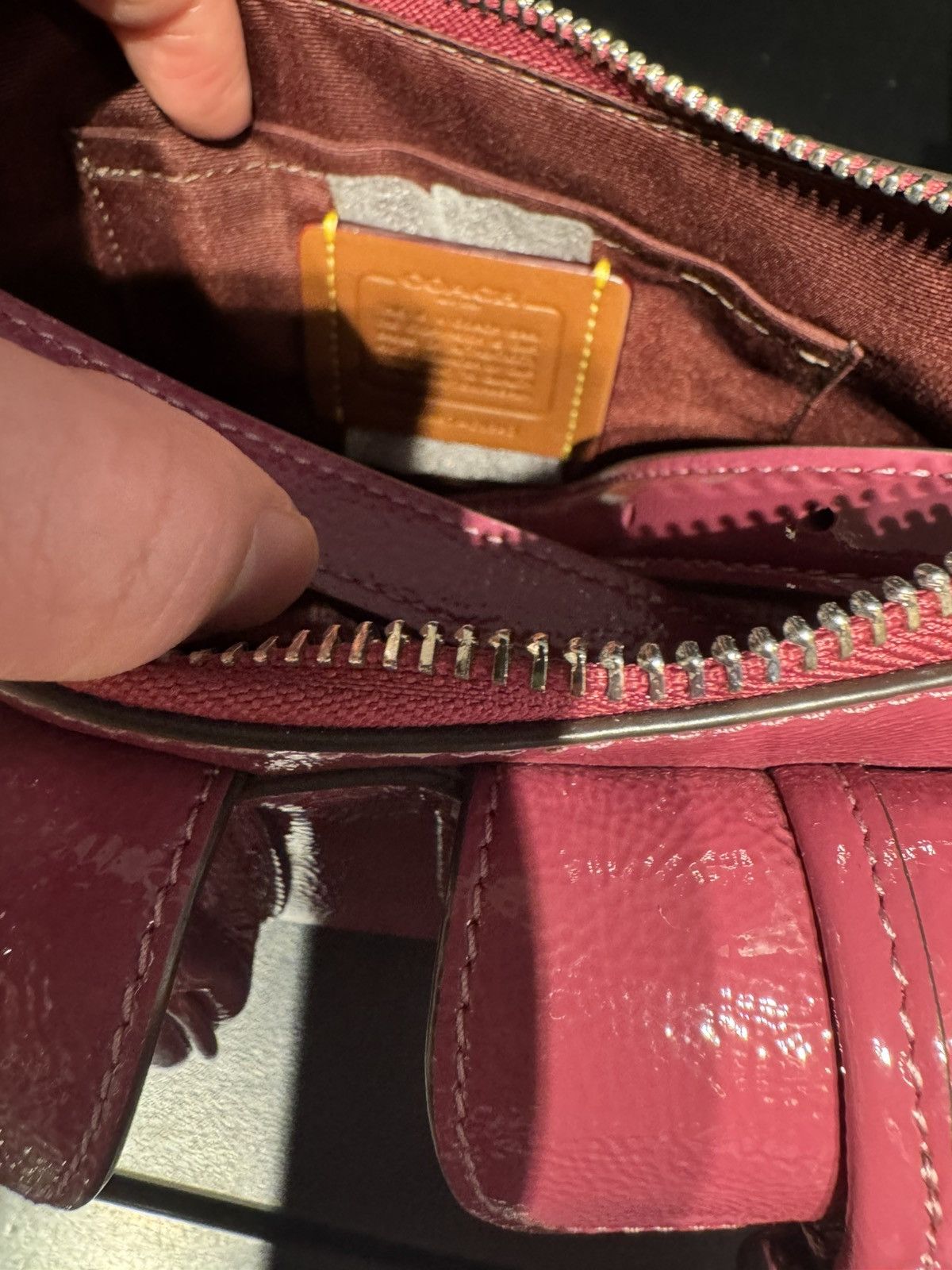 Coach NWT Coach Ashton Baguette Bag CV943-novelty leather/Pink Size ONE SIZE - 10 Thumbnail