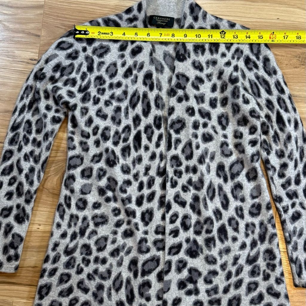 Other Charter Club Women’s XS Cashmere Leopard Cardigan Repaired Size XXS / US 00 / IT 34 - 4 Thumbnail