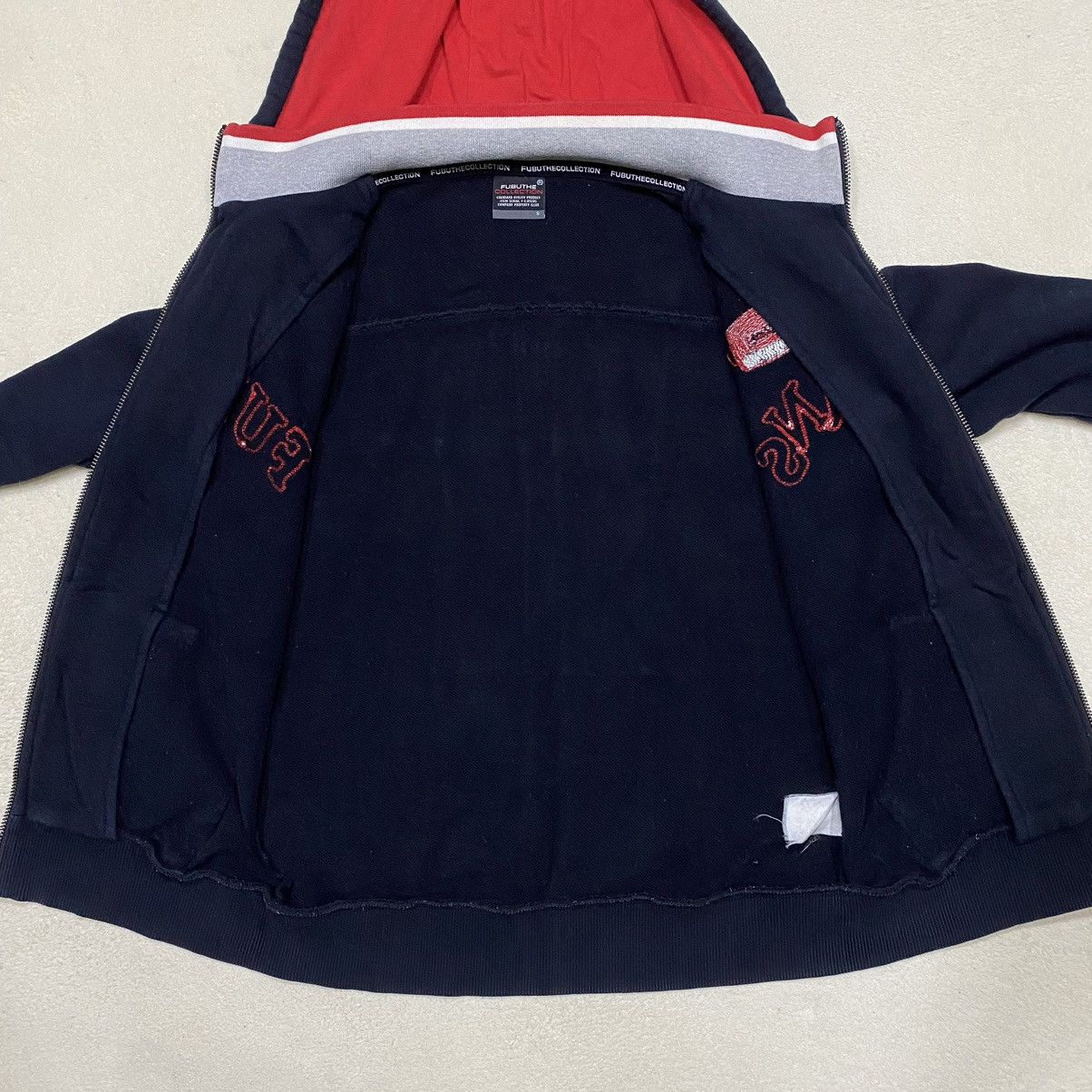 Fubu × Japanese Brand FUBU Embroidered Spellout Zipper Hoodie Size US XS / EU 42 / 0 - 11 Thumbnail