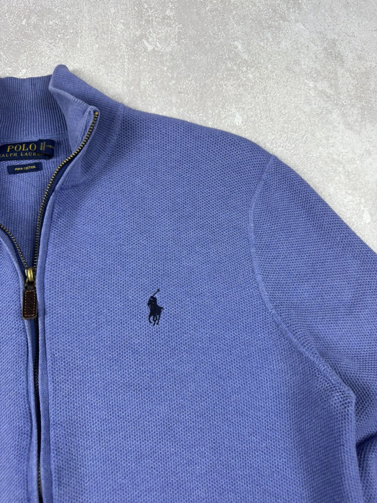 Polo Ralph Lauren Polo Ralph Lauren Mesh Knit Cotton Full-Zip Cotton Sweatshir Size US M / EU 48-50 / 2 - 4 Thumbnail