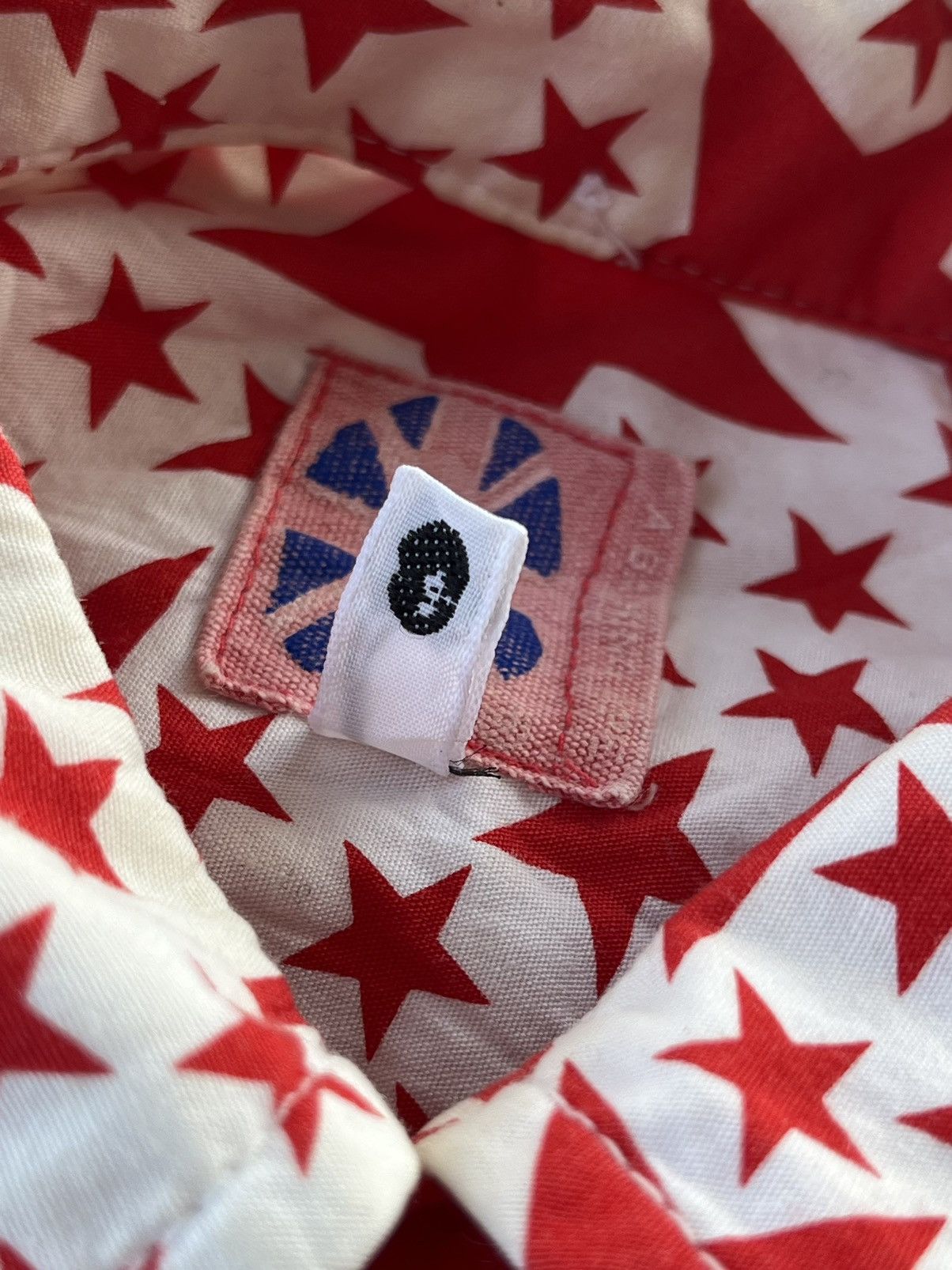 Bape Vintage BAPE A Bathing Ape Star Pattern Button Up Shirt Size US XL / EU 56 / 4 - 5 Thumbnail