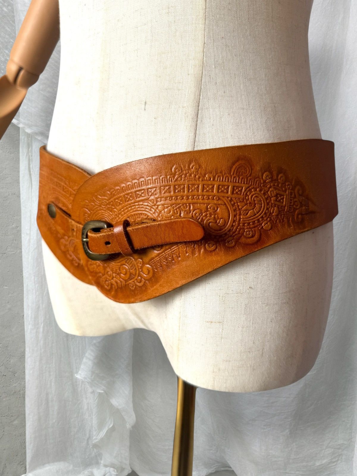 Diesel Diesel Vintage Archive Cow Leather Western Cowgirl Wide Belt Size ONE SIZE - 2 Thumbnail