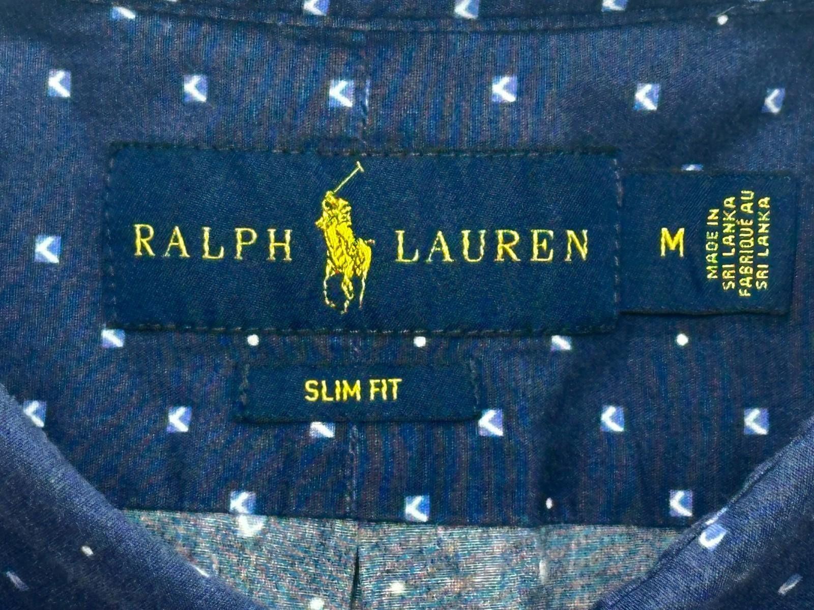 Lauren Ralph Lauren Ralph Lauren Cotton Slim Fit Oxford Button Up Blue Mens M Size US M / EU 48-50 / 2 - 5 Thumbnail