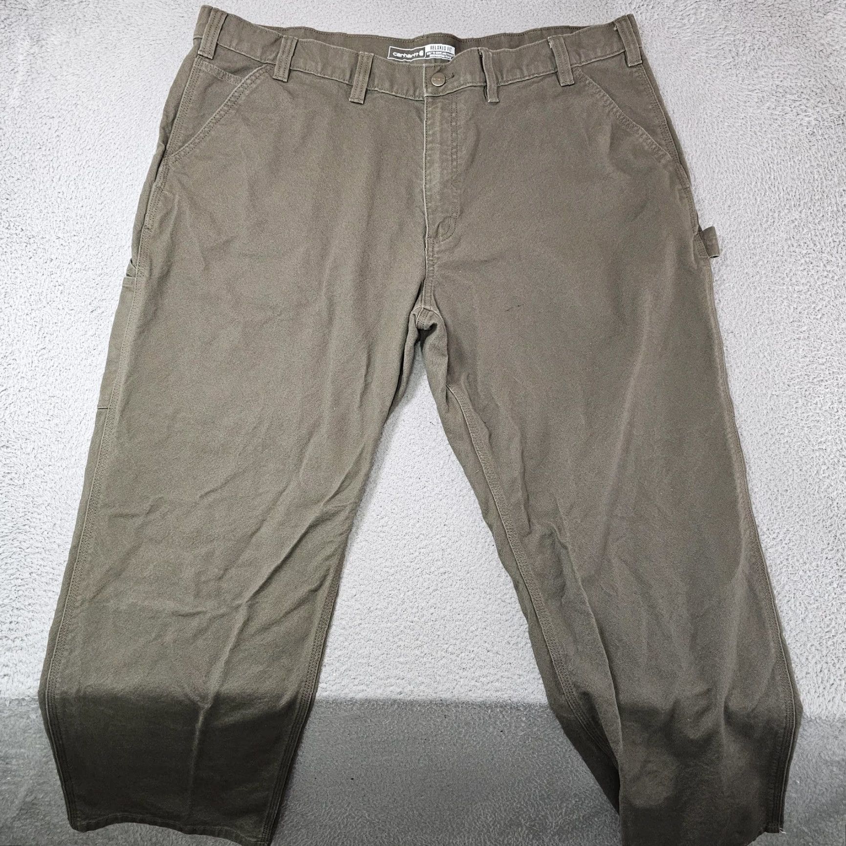 Carhartt Carhartt Rugged Flex Pants Mens 44x30 Green Duck Utility Work Carpenter Canvas Pants Size US 44 / EU 60 - 2 Thumbnail