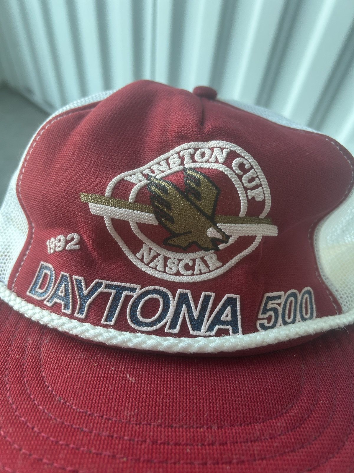 NASCAR × Vintage BNWT Vintage 90s Daytona 500 Winston Cup Trucker Hat Size ONE SIZE - 2 Thumbnail