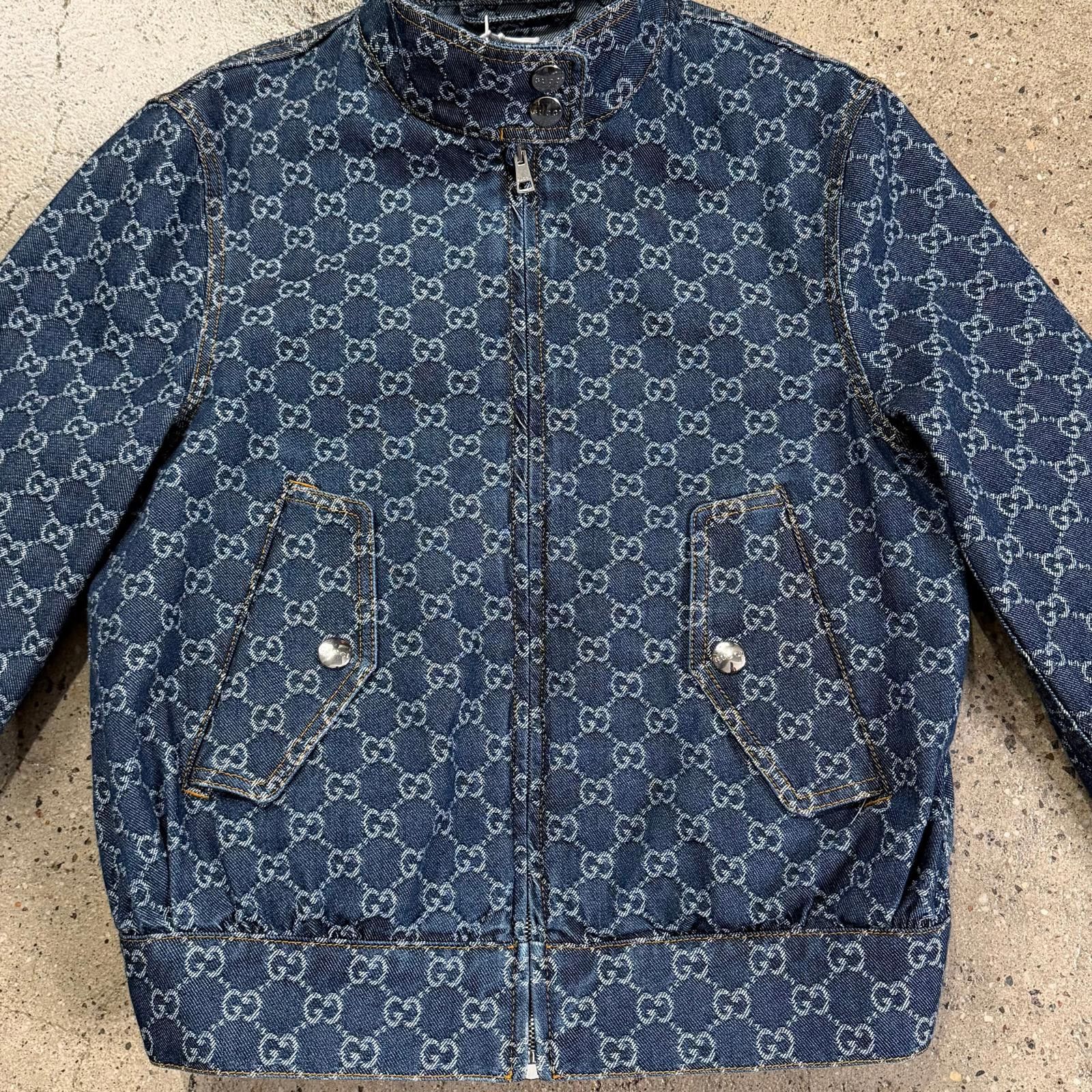 Gucci Gucci Denim Monogram Jacket Size US S / EU 44-46 / 1 - 5 Thumbnail