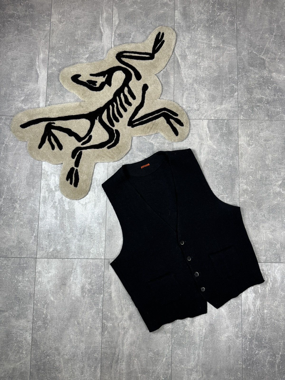 Barena × Vintage Mens Vintage Barena Vest luxury black wool Lana jacket Size US XL / EU 56 / 4 - 1 Thumbnail