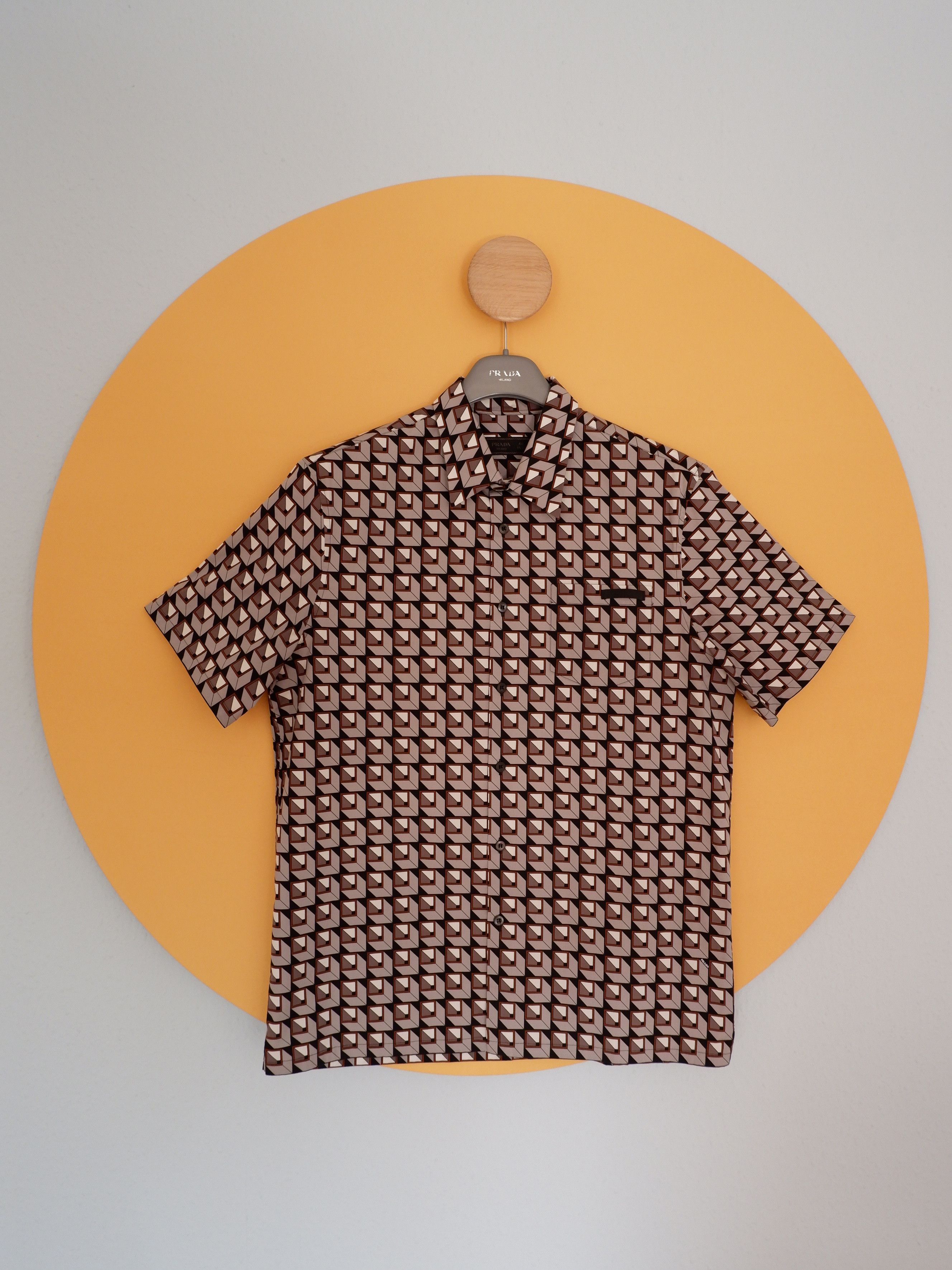 Prada Prada shirt with square print runway AW20 | Grailed