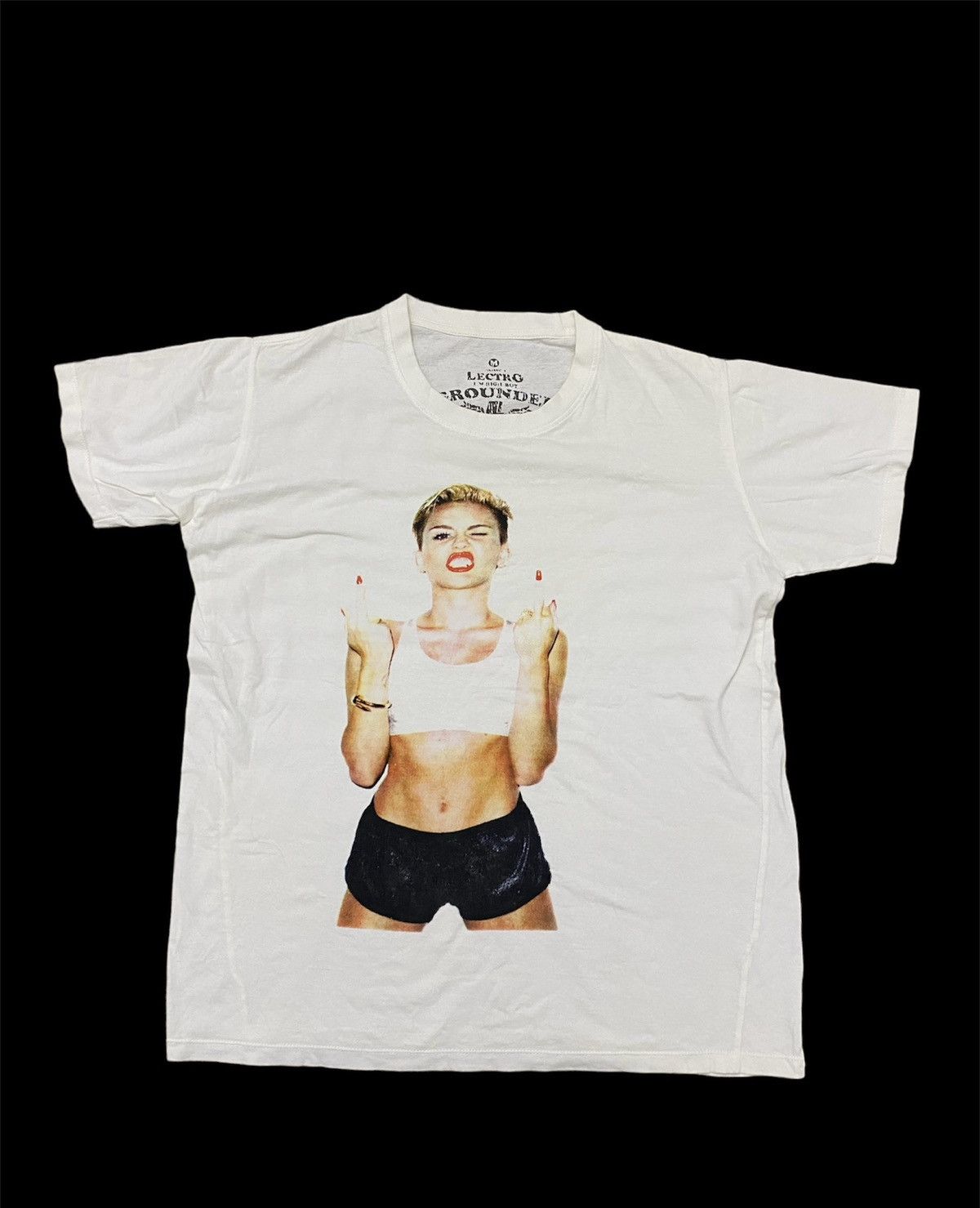 image of Grounds Grammy Award Winner Miley Cyrus Wild Photo Lectro Grounded in White, Women's (Size Medium)